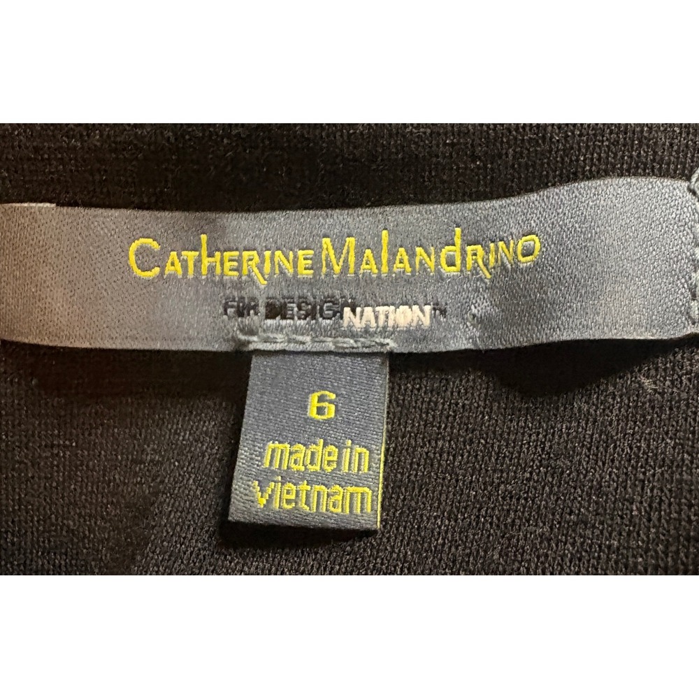 Catherine Malandrino Black Side Button Pleated Dr… - image 3